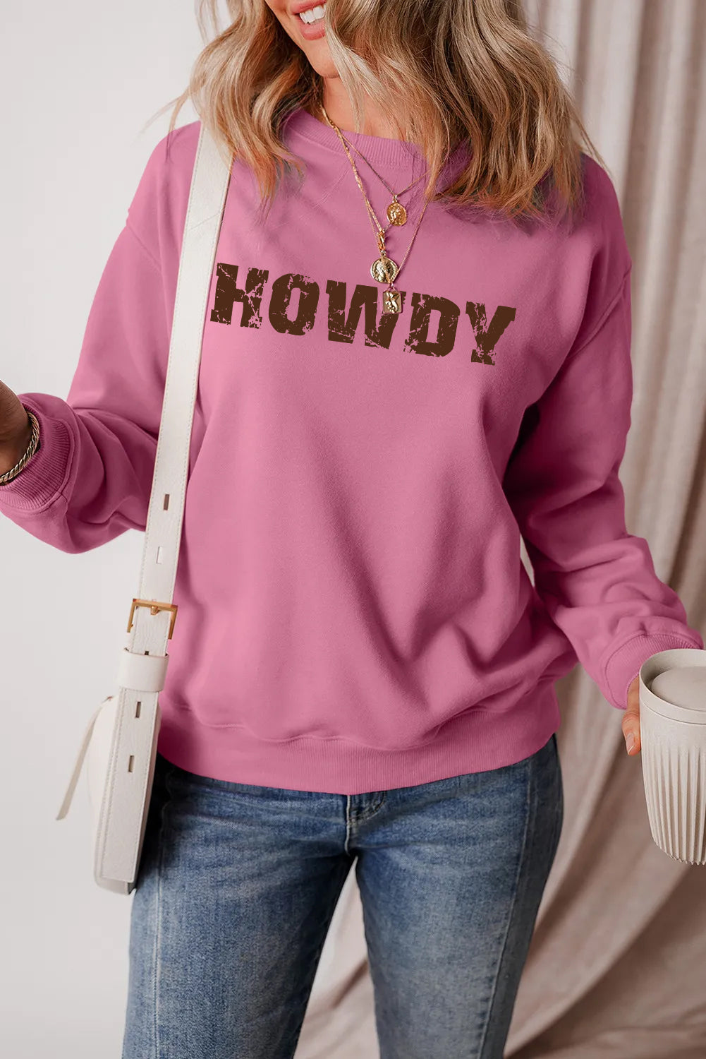 Western Howdy Graphic Sweatshirt for Women