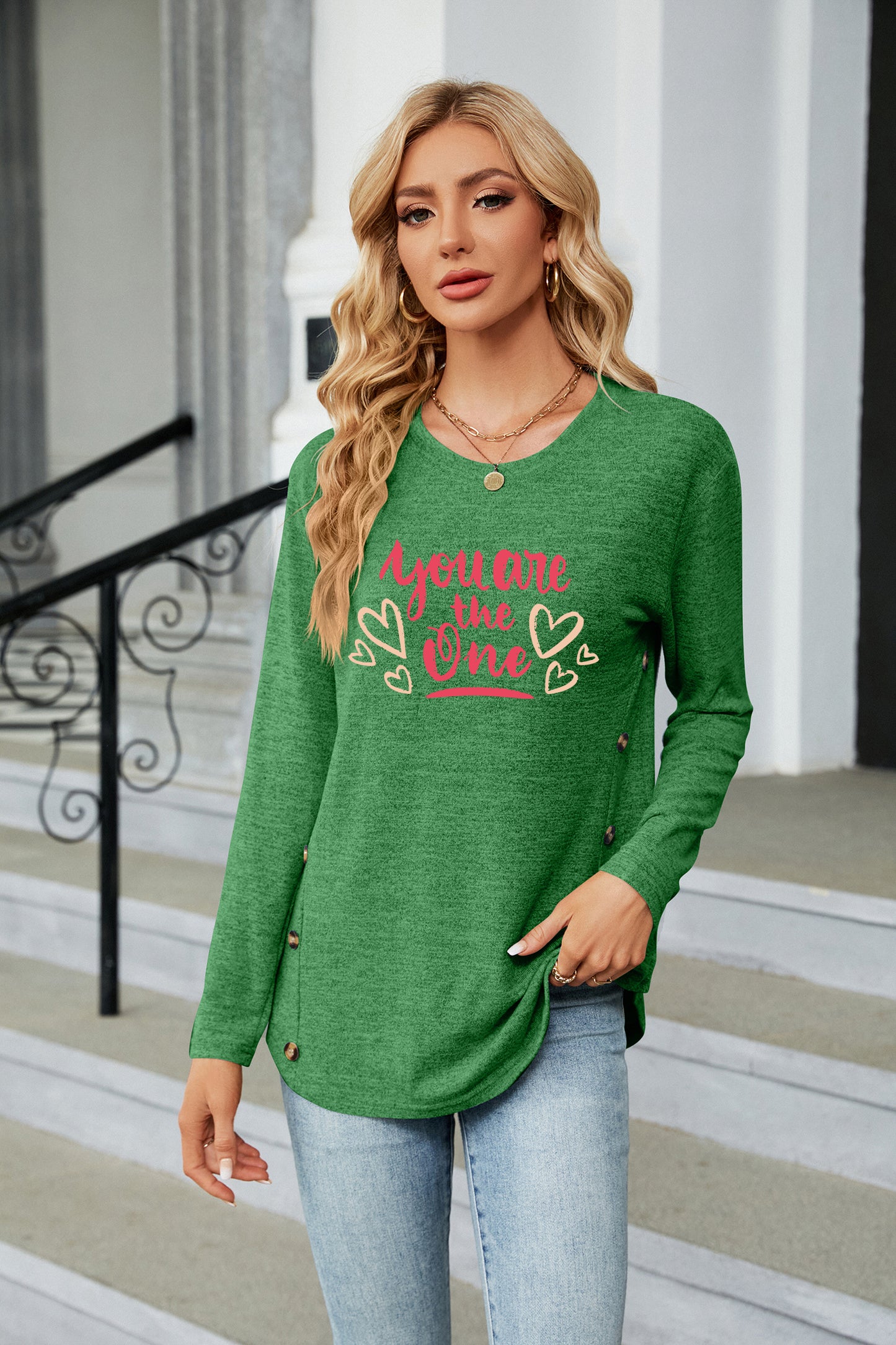 Valentine's Day Heart Quote Graphic Relaxed Fit Top
