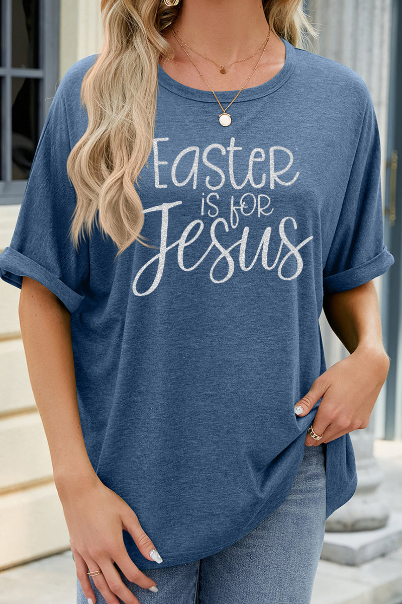 Easter Is the Jesus Gold Foil Graphic Crewneck Tee