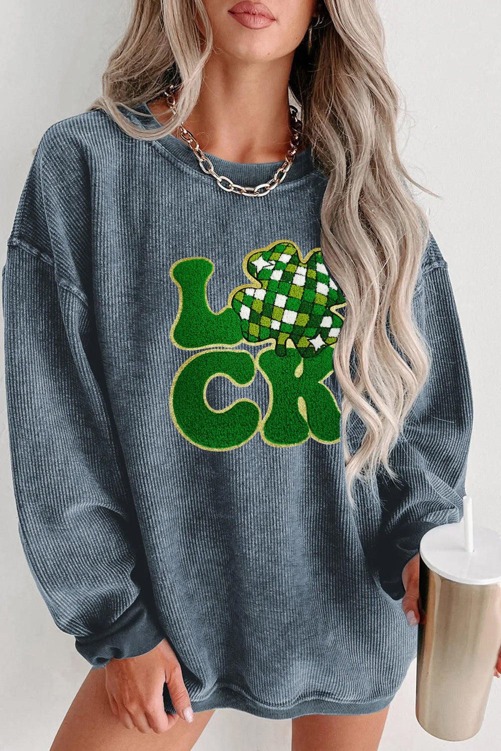 Saint Patrick’s Day Lucky Clover Sequin Sweatshirt