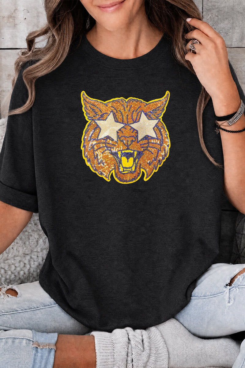 Tiger Mascot Graphic Rayon Blend Tee Game Day Boutique
