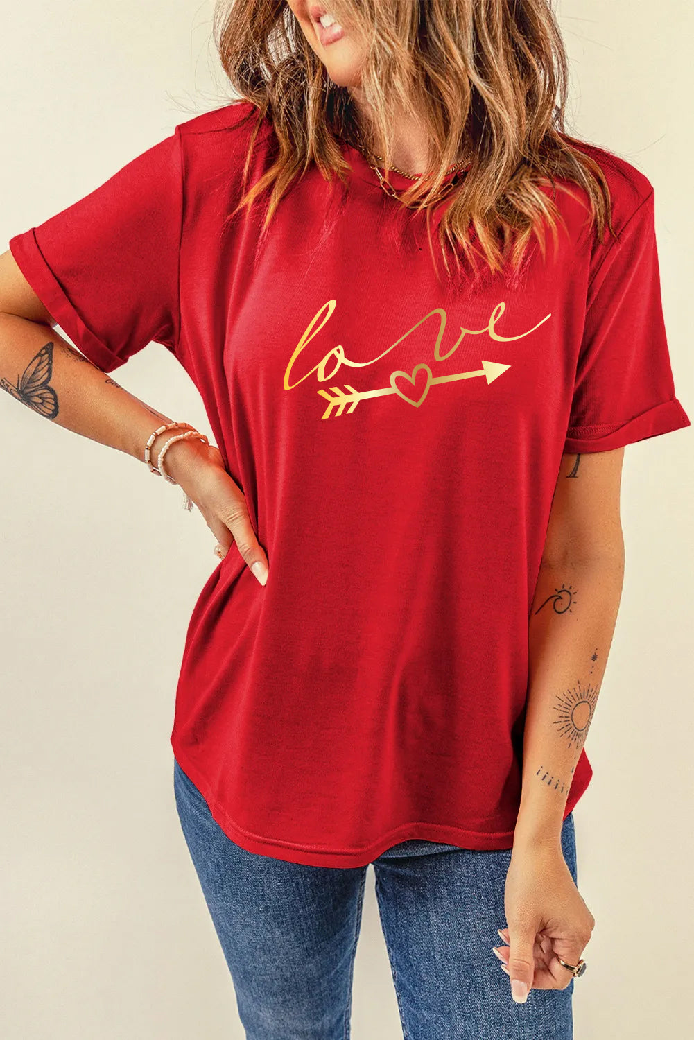 Valentine’s Day Love Arrow Script Graphic Tee