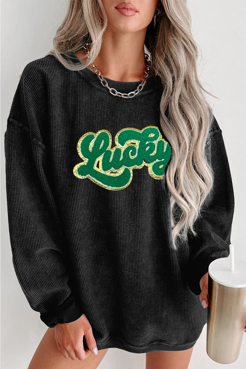 Saint Patrick’s Day Green Sequin Lucky Sweatshirt
