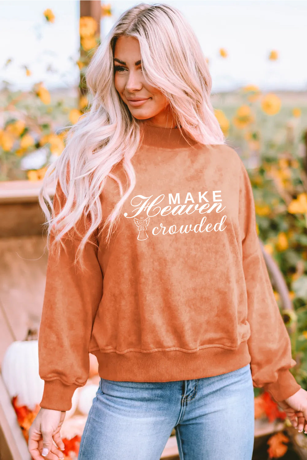 Easter Make Heaven Crowded Faith Graphic Sweatshirt