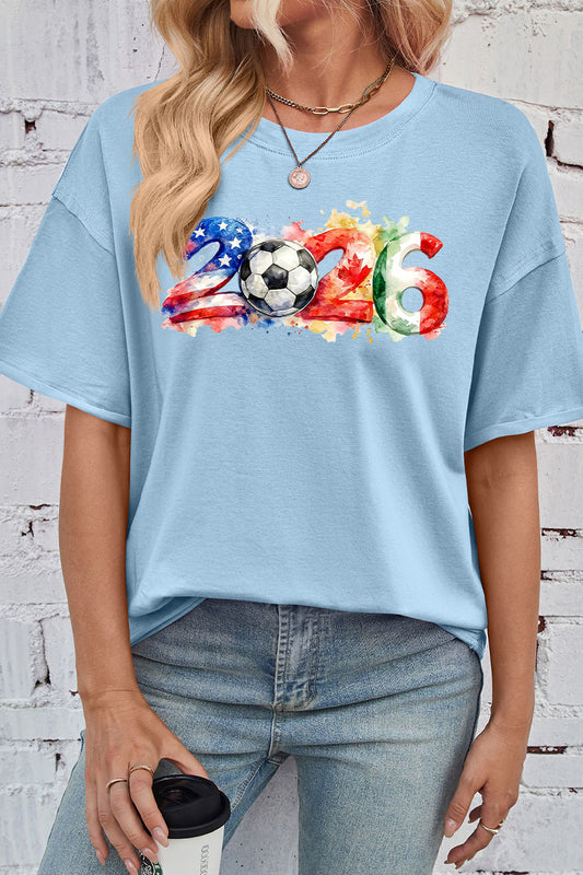 2026 Soccer Graphic Oversized World Cup Fan Tee