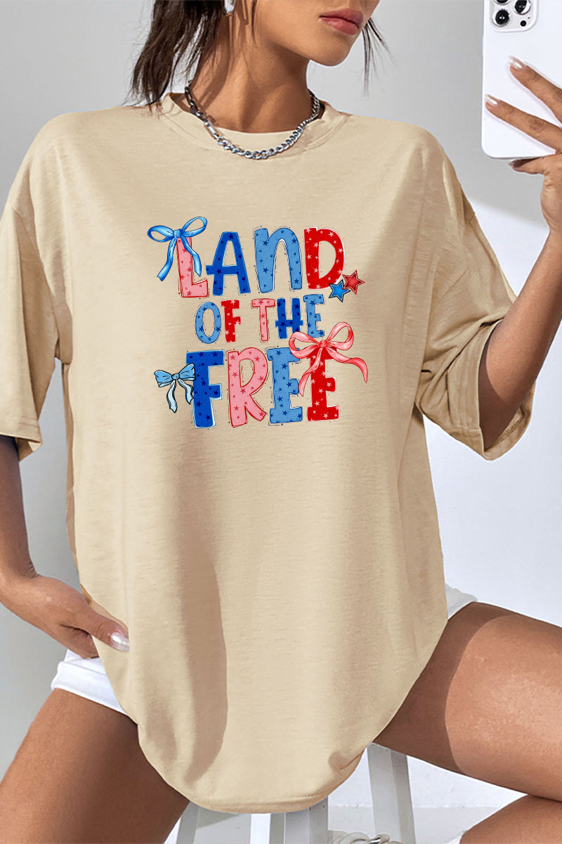 Letter Print Graphic Tee Oversized Casual