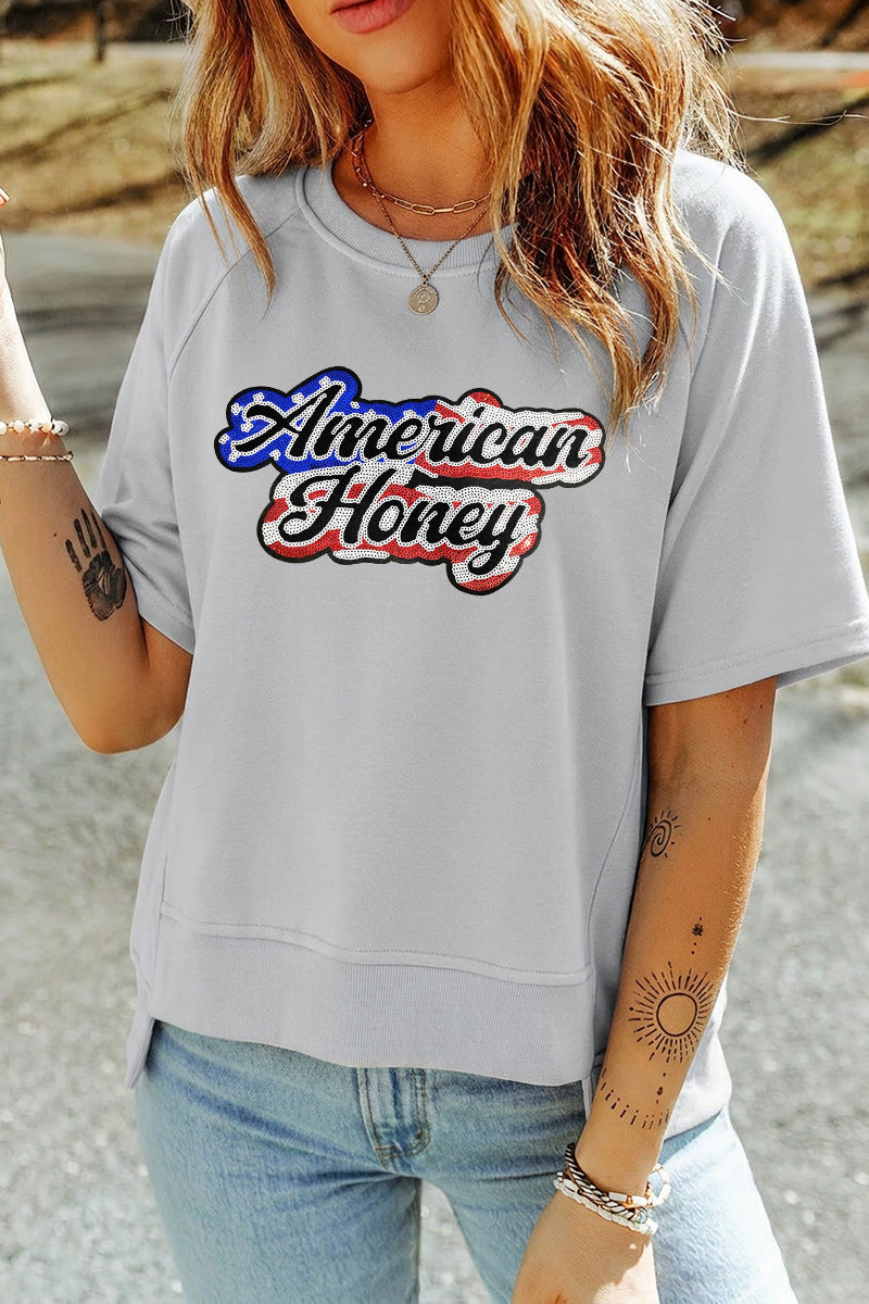 Independence Day American Honey Graphic Tee Top