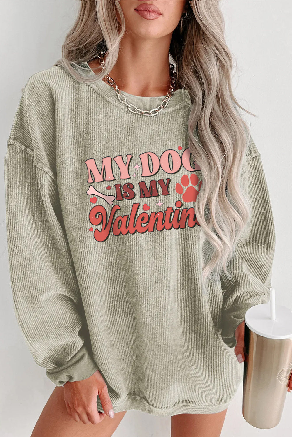 Cute Valentine’s Day Black Oversized Graphic Sweatshirt