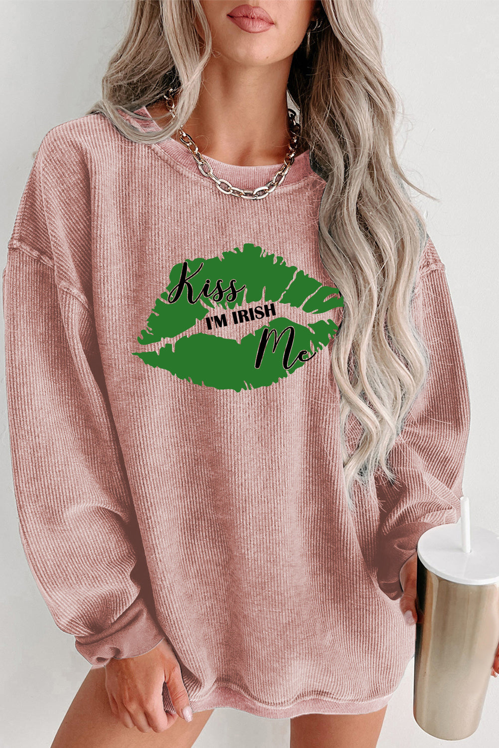 Saint Patrick’s Day Kiss Me I’m Irish Lip Sweatshirt