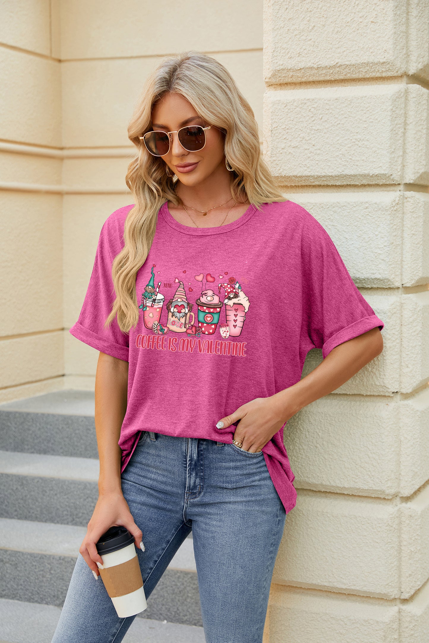Valentine's Day Coffee Is My Valentine Graphic Tee