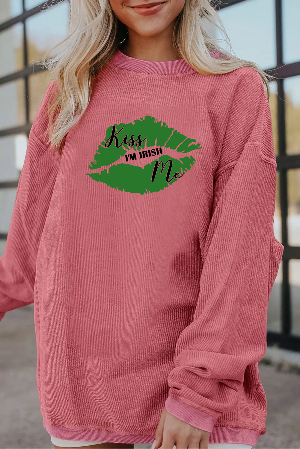 Saint Patrick’s Day Kiss Me I’m Irish Graphic Sweatshirt