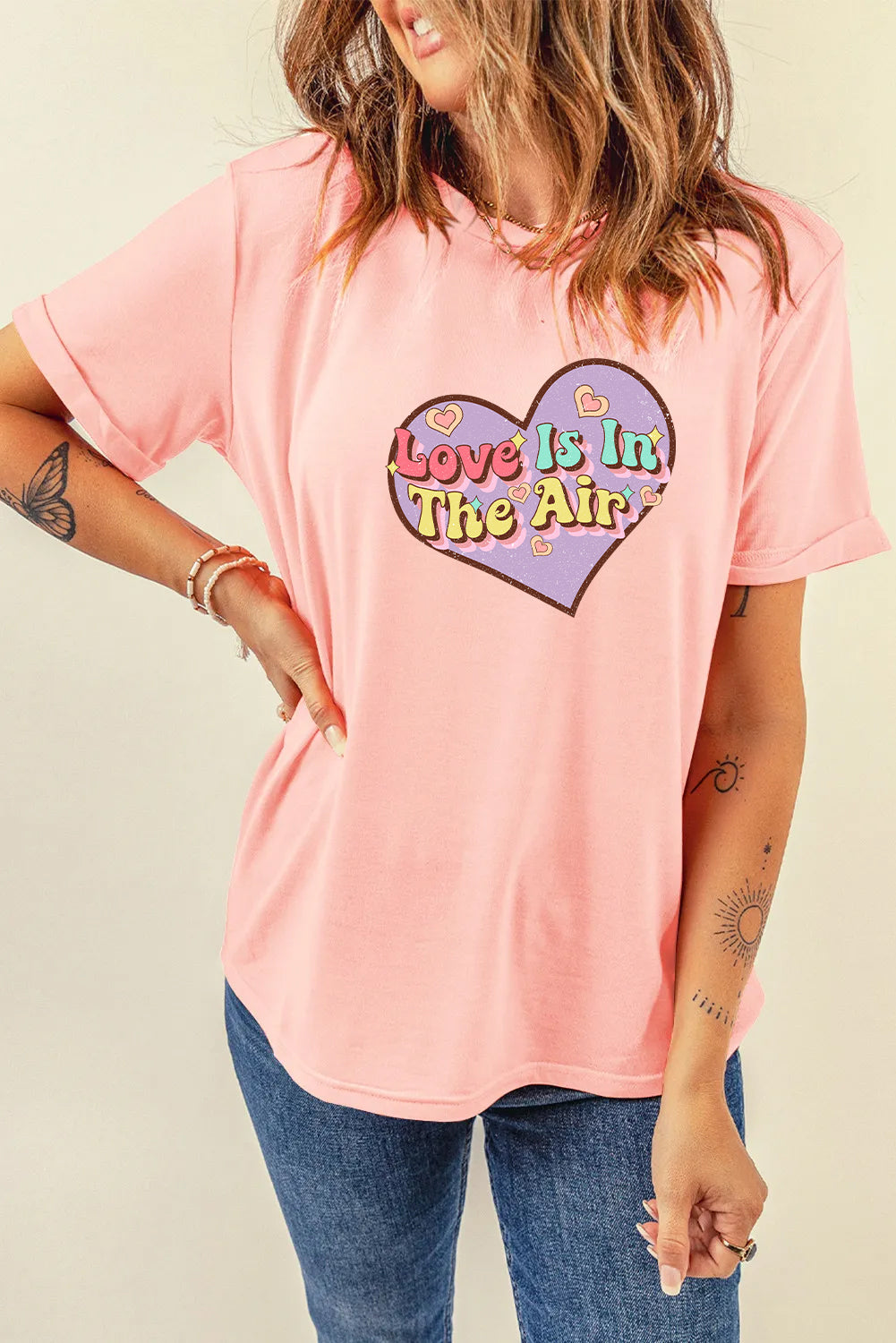 Valentine’s Day Love Is In The Air Heart Graphic T Shirt