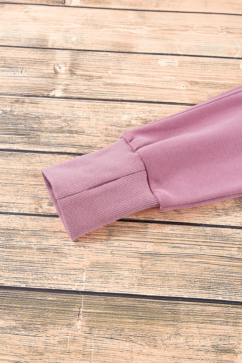 Black Zip Up Stand Collar Ribbed Thumbhole Sleeve Sweatshirt