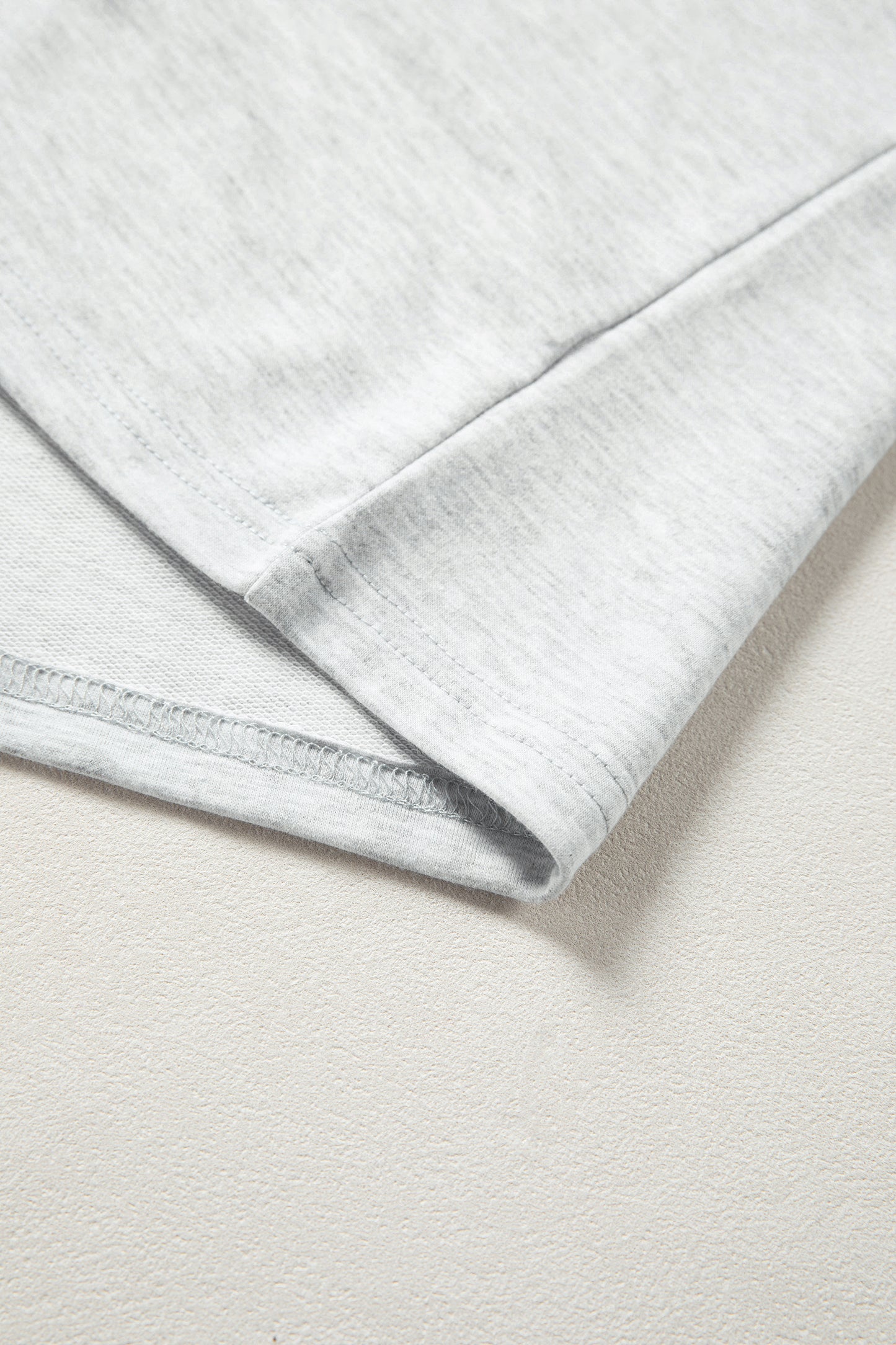 Light Grey Mixed Print Raglan Sleeve Patchwork Exposed Seam Pullover Top