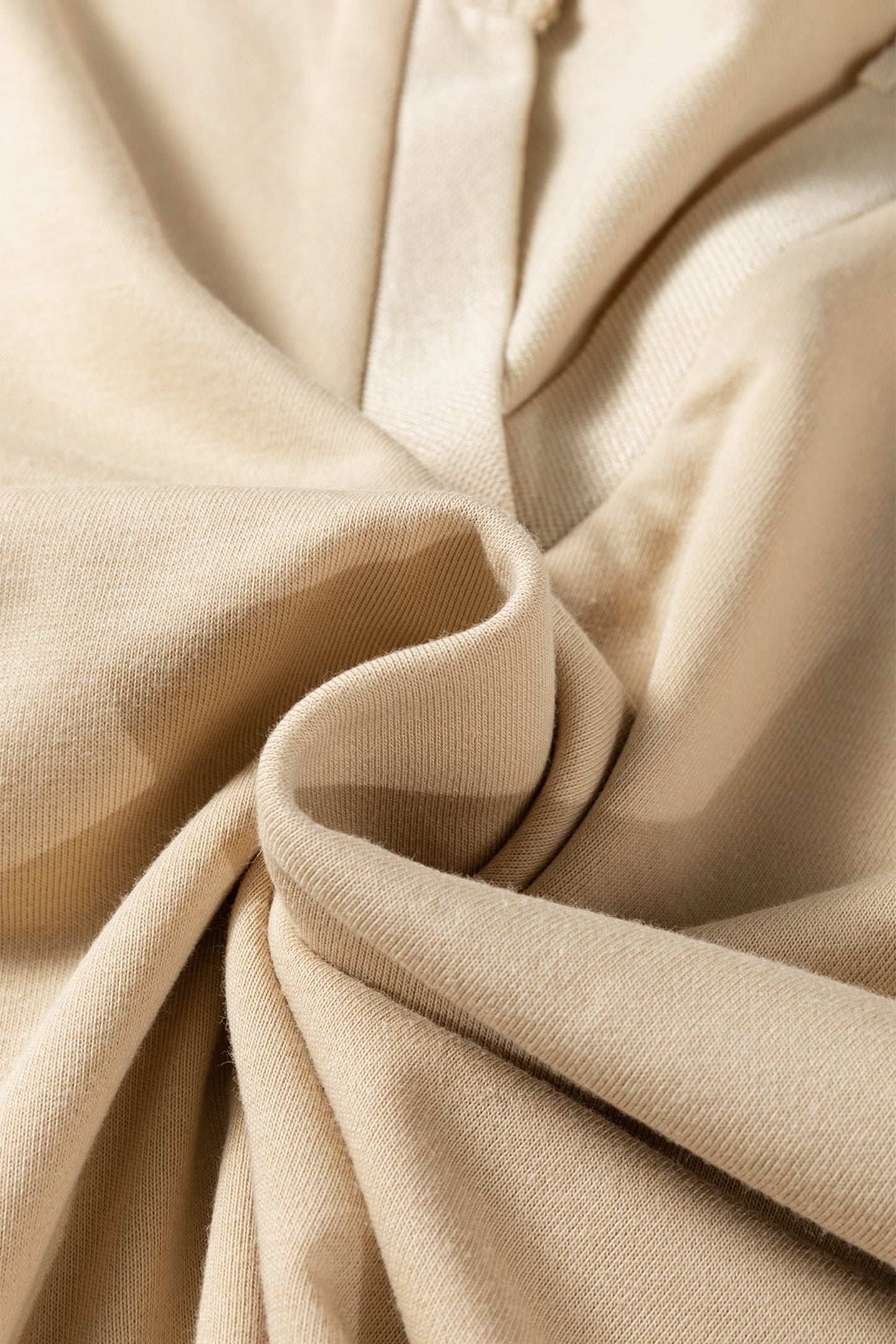 Parchment Striped Raglan Sleeve Notched Neck Raw Edge Plus Size Jumper