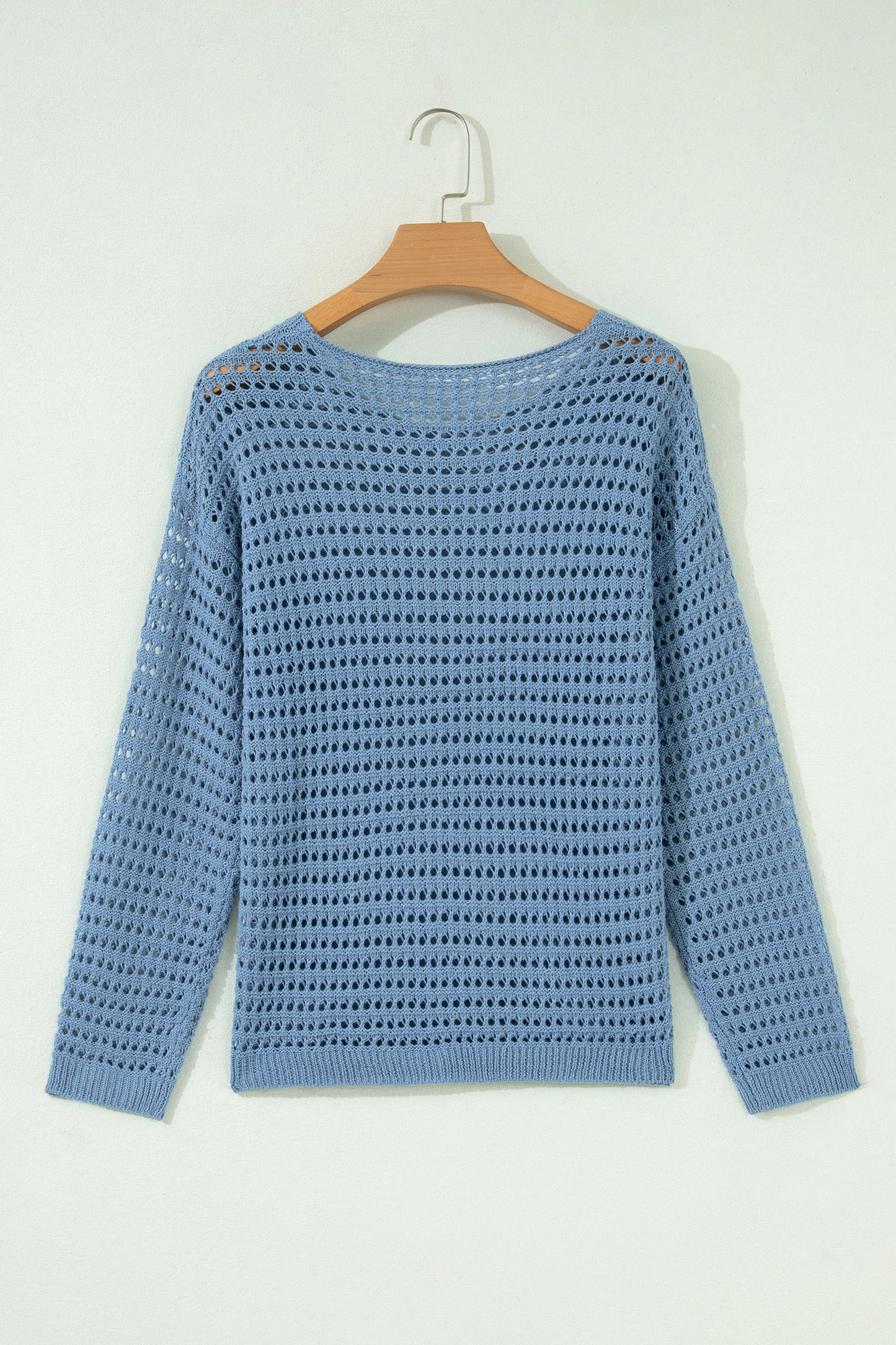 Open Knit Acrylic Sweater Beach Crochet Lightweight
