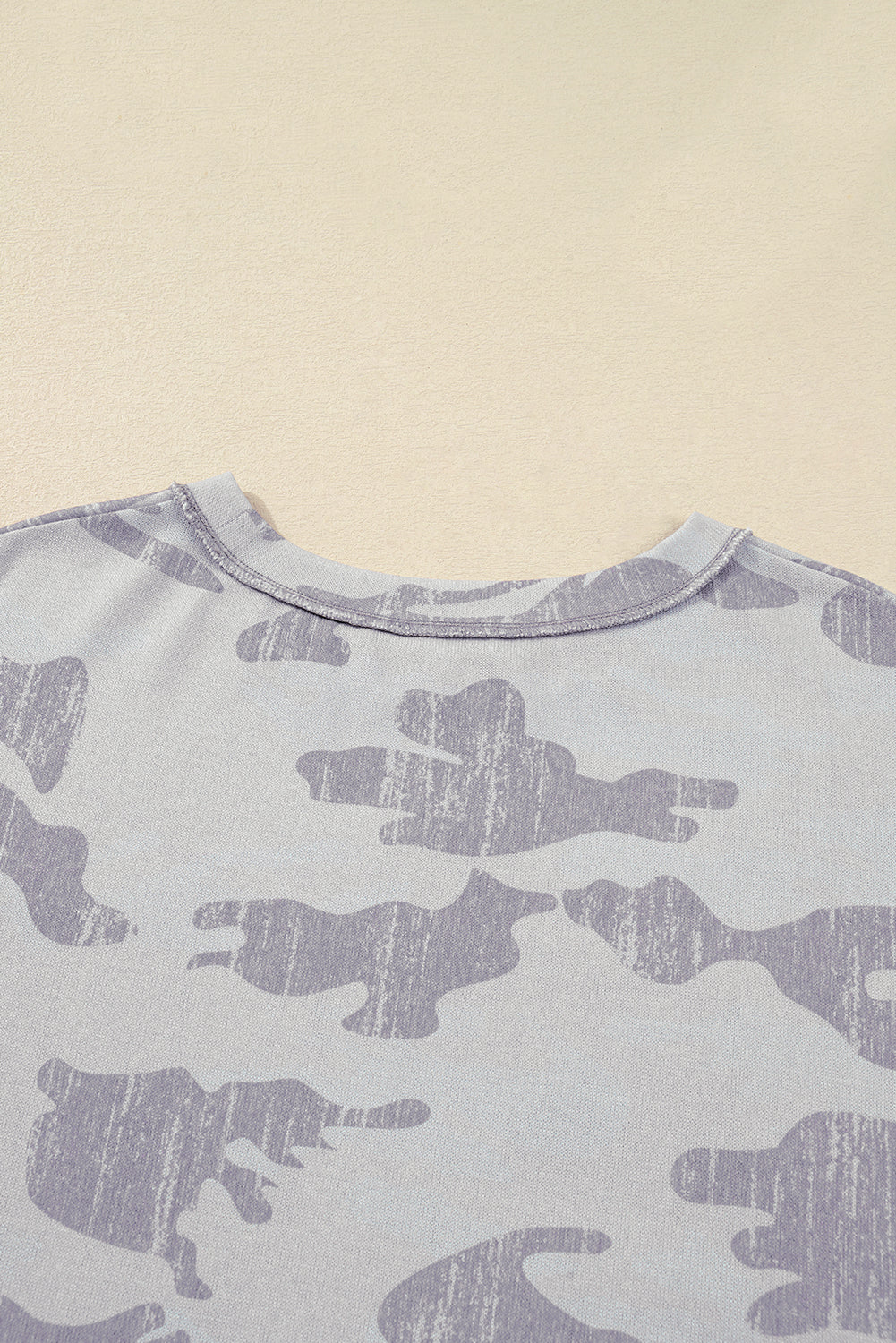 Multicolour Camouflage Print Round Neck Plus Size Sweatshirt