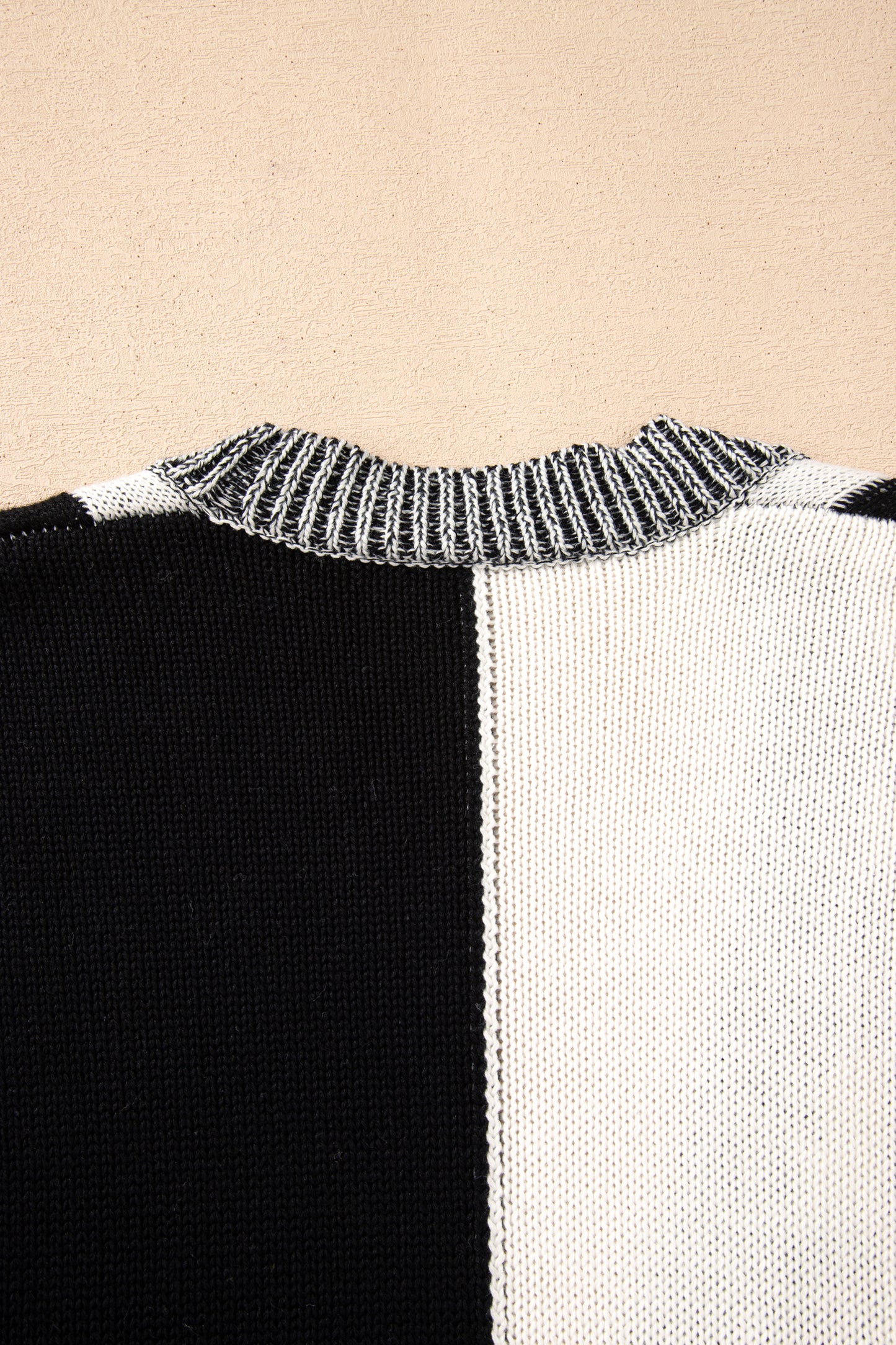 Orange Checkered Bubble Sleeve Drop Shoulder Open Cardigan