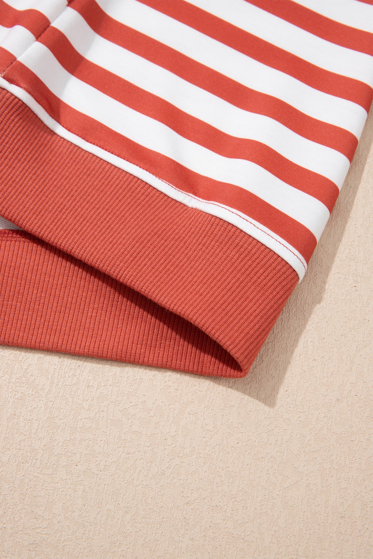 Khaki Stripe Short Bubble Sleeve T Shirt
