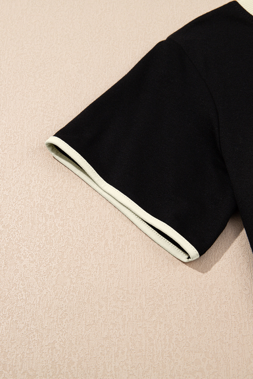 Bonbon Colorblock Edge Drop Shoulder T Shirt and Skort 2Pcs Set