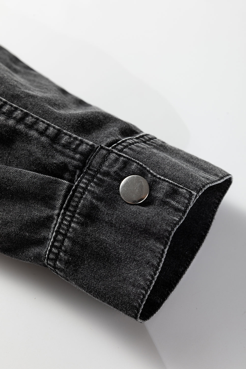 Beau Blue Chest Pocket Raw Hem Denim Loose Shirt Dress