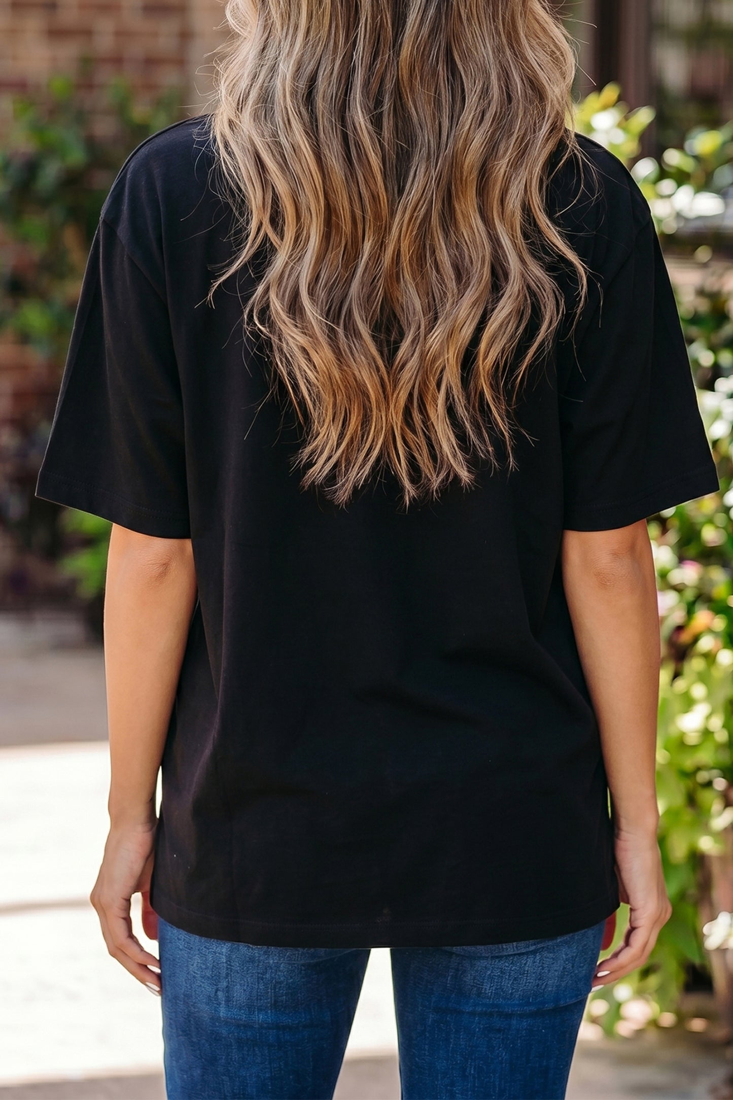 Cowgirl Graphic Tee Oversized Patriotic Western Boutique