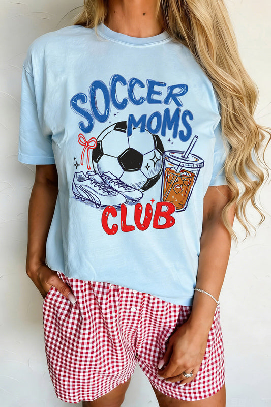 Soccer Graphic Cotton Tee Trendy Game Day Fan Top