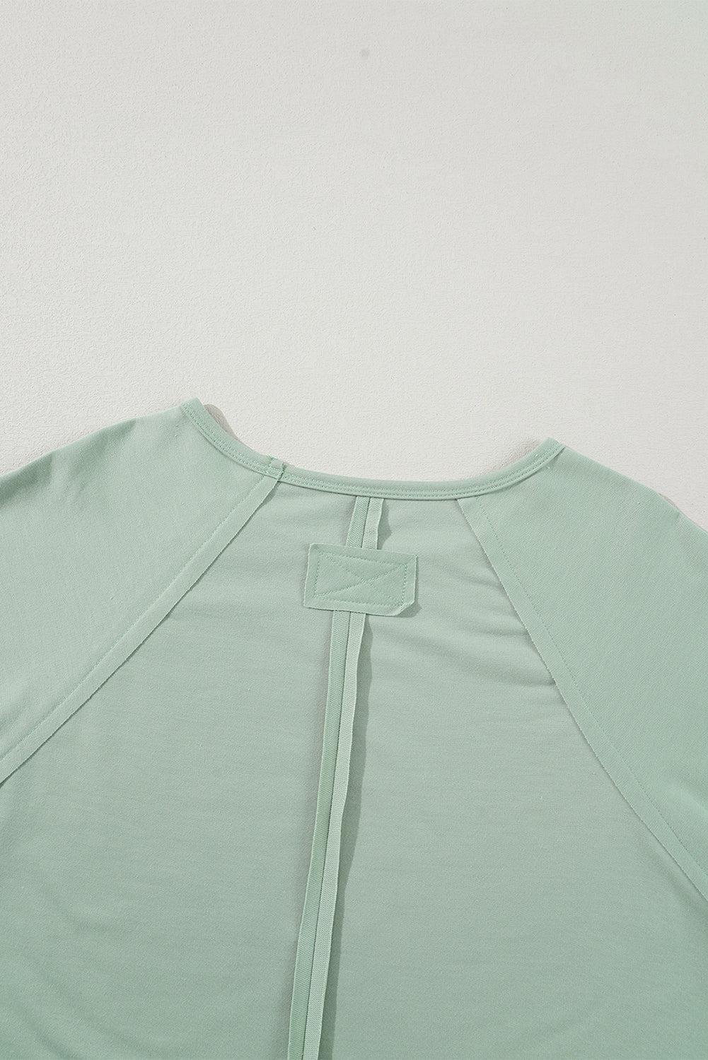 Flower Patchwork Raglan Sleeve Exposed Seam Oversized Top