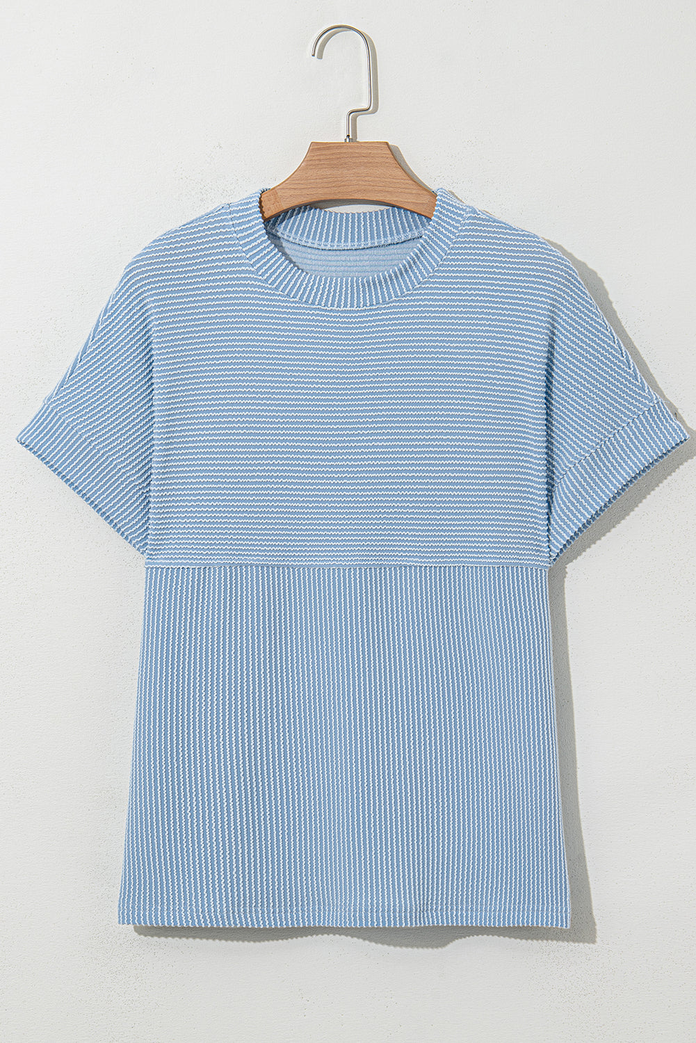 Toadstool Plain Corded Knit Mock Neck T Shirt