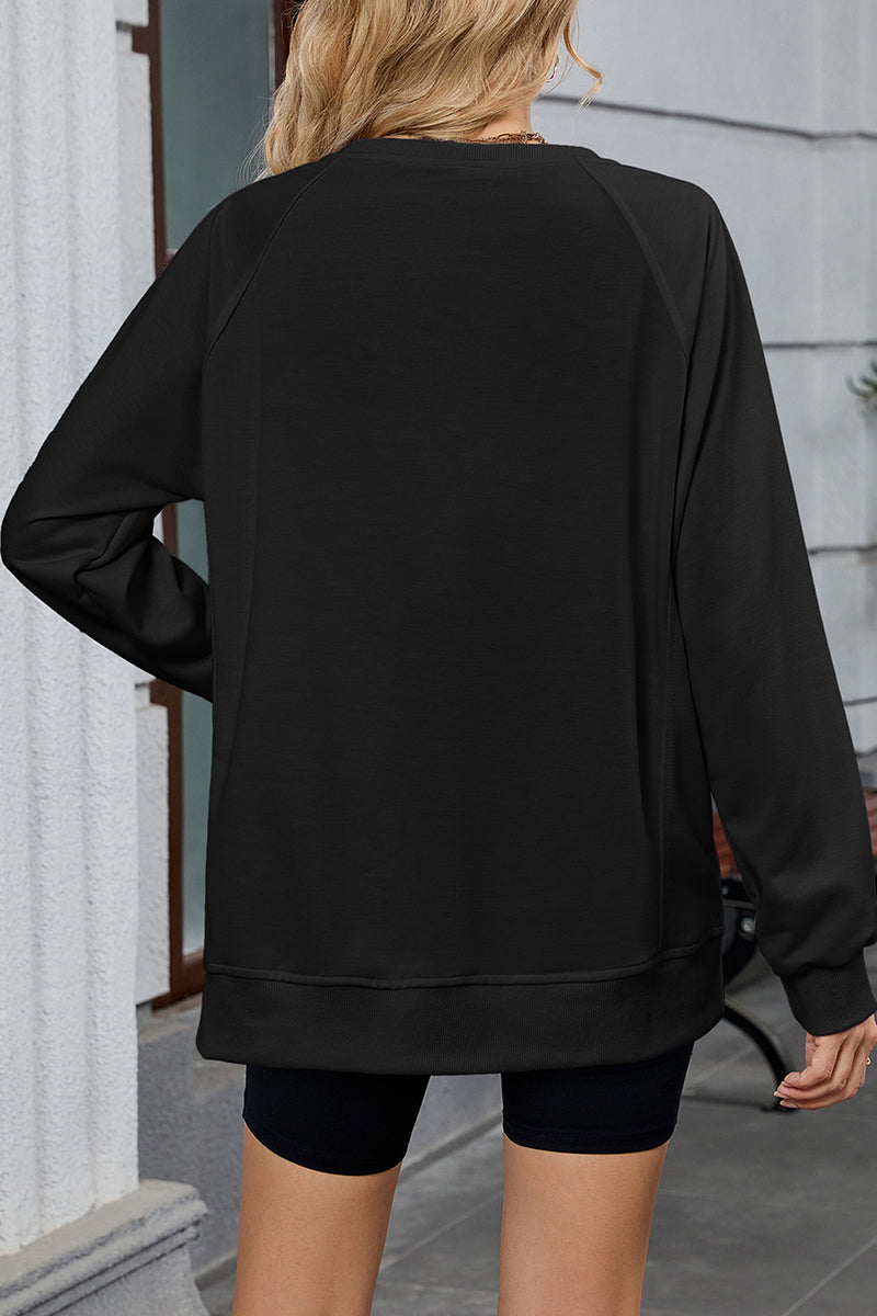 Football Graphic Sweatshirt Casual Game Day Top