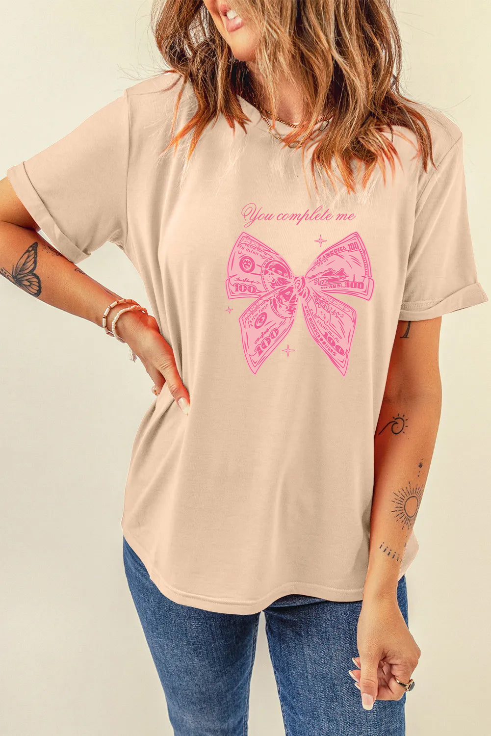 Valentine’s Day You Complete Me Bow Graphic Tee