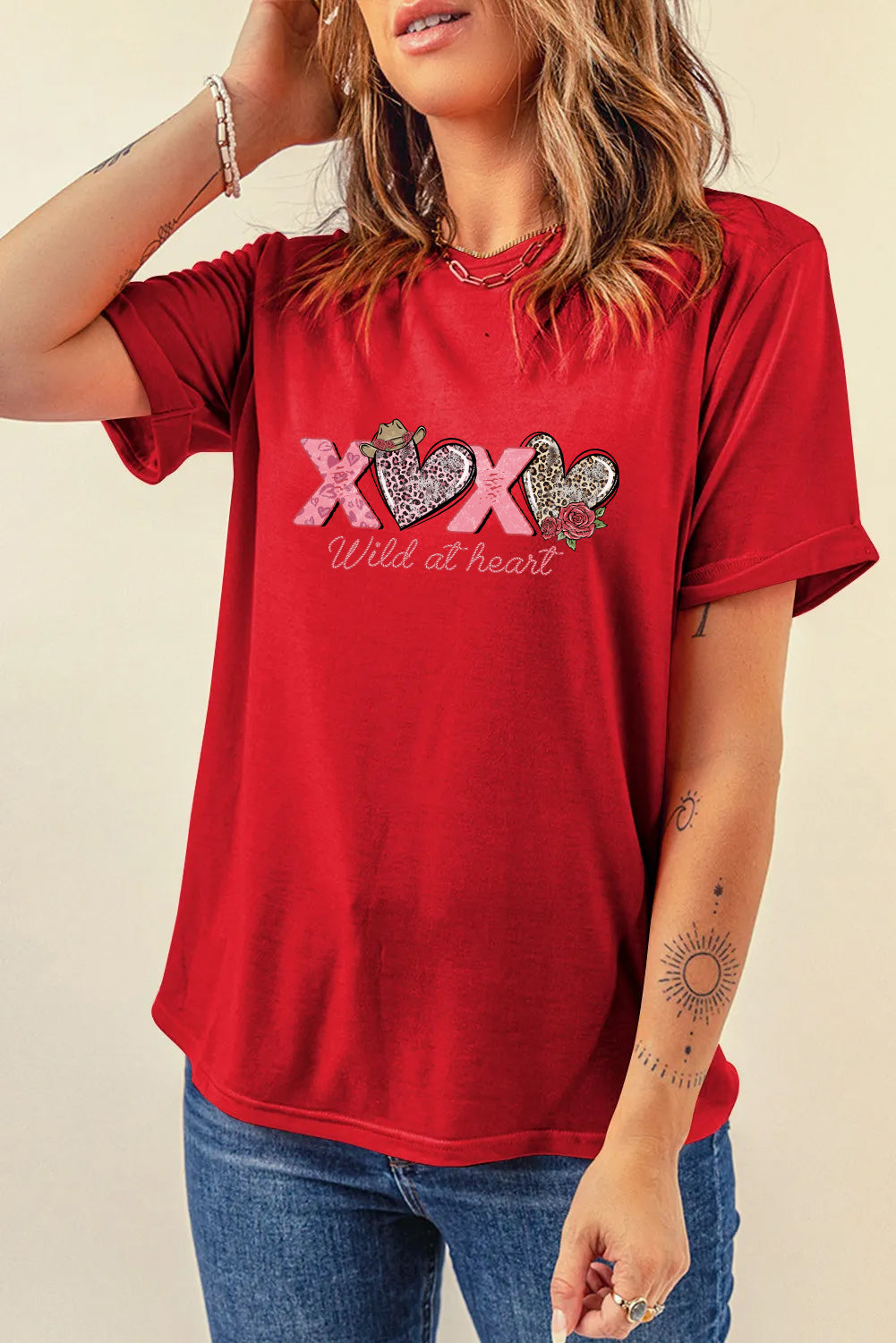 Valentine’s Day XOXO Wild at Heart Graphic Tee