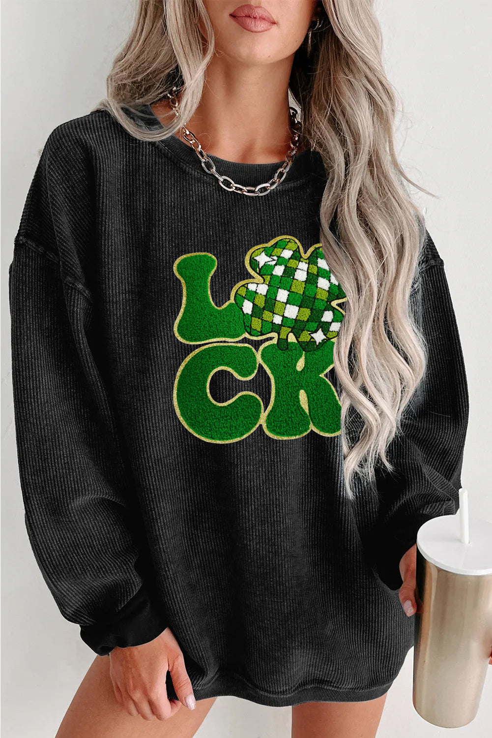 Saint Patrick’s Day Lucky Clover Sequin Sweatshirt