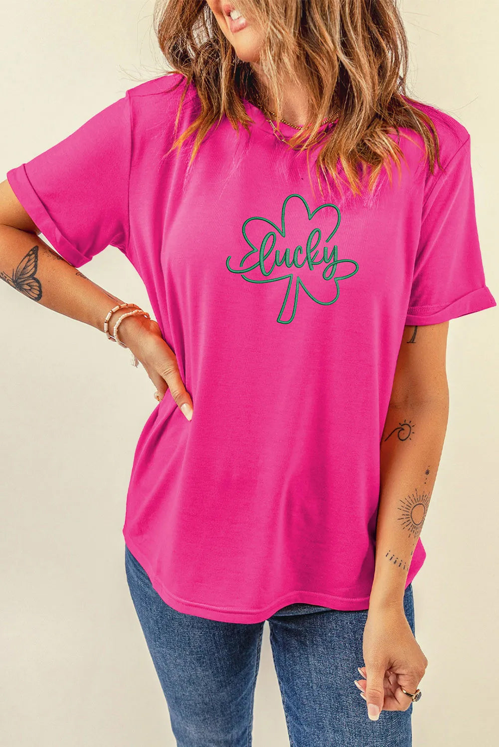 St Patricks Day Lucky Shamrock Graphic T-Shirt
