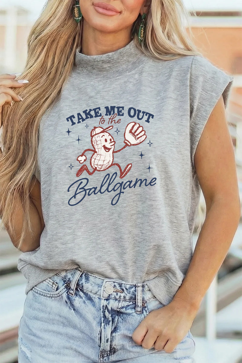 Baseball Graphic Polyester Tee Casual Boutique Game Day