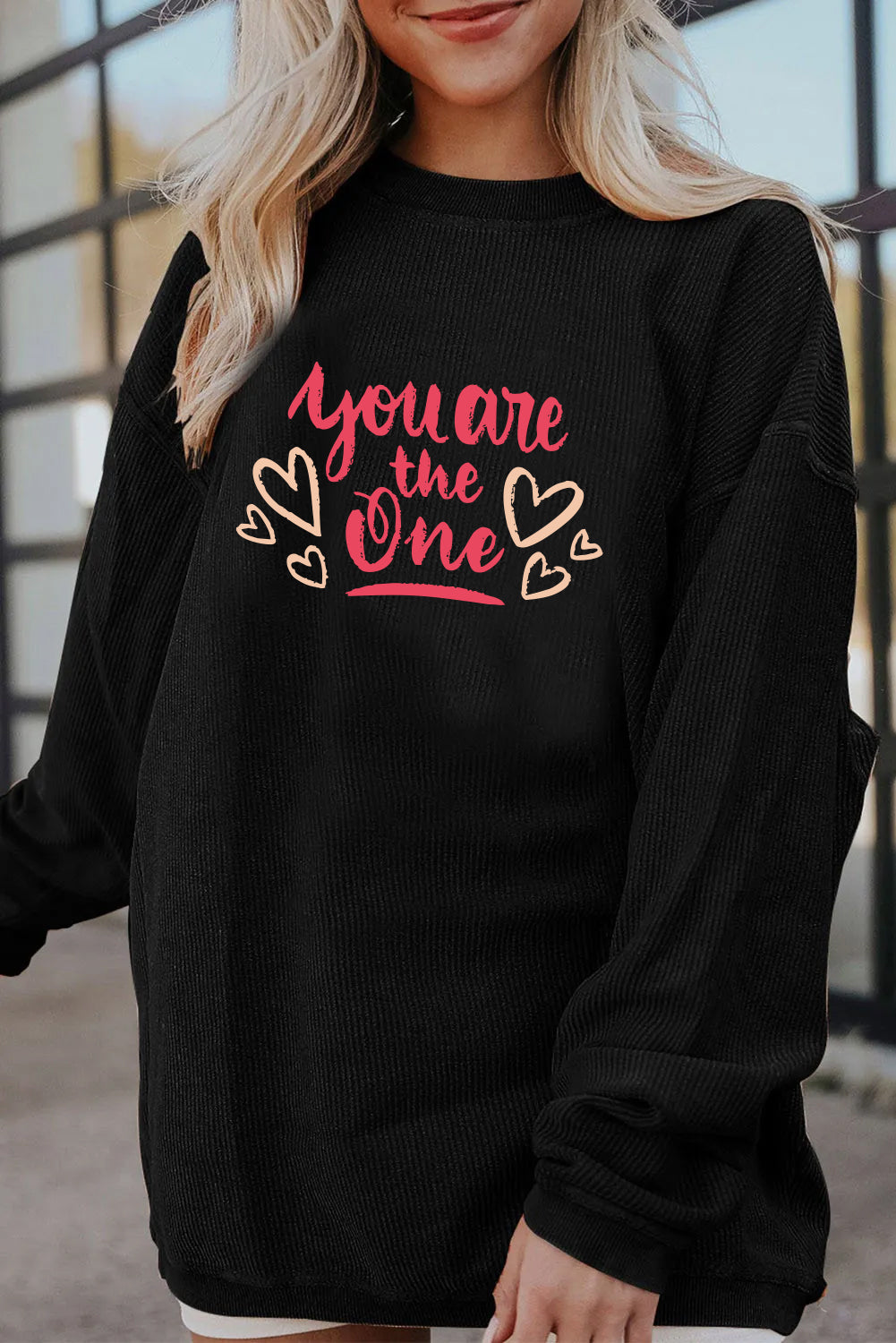 Valentine’s Day You Are The One Graphic Sweatshirt