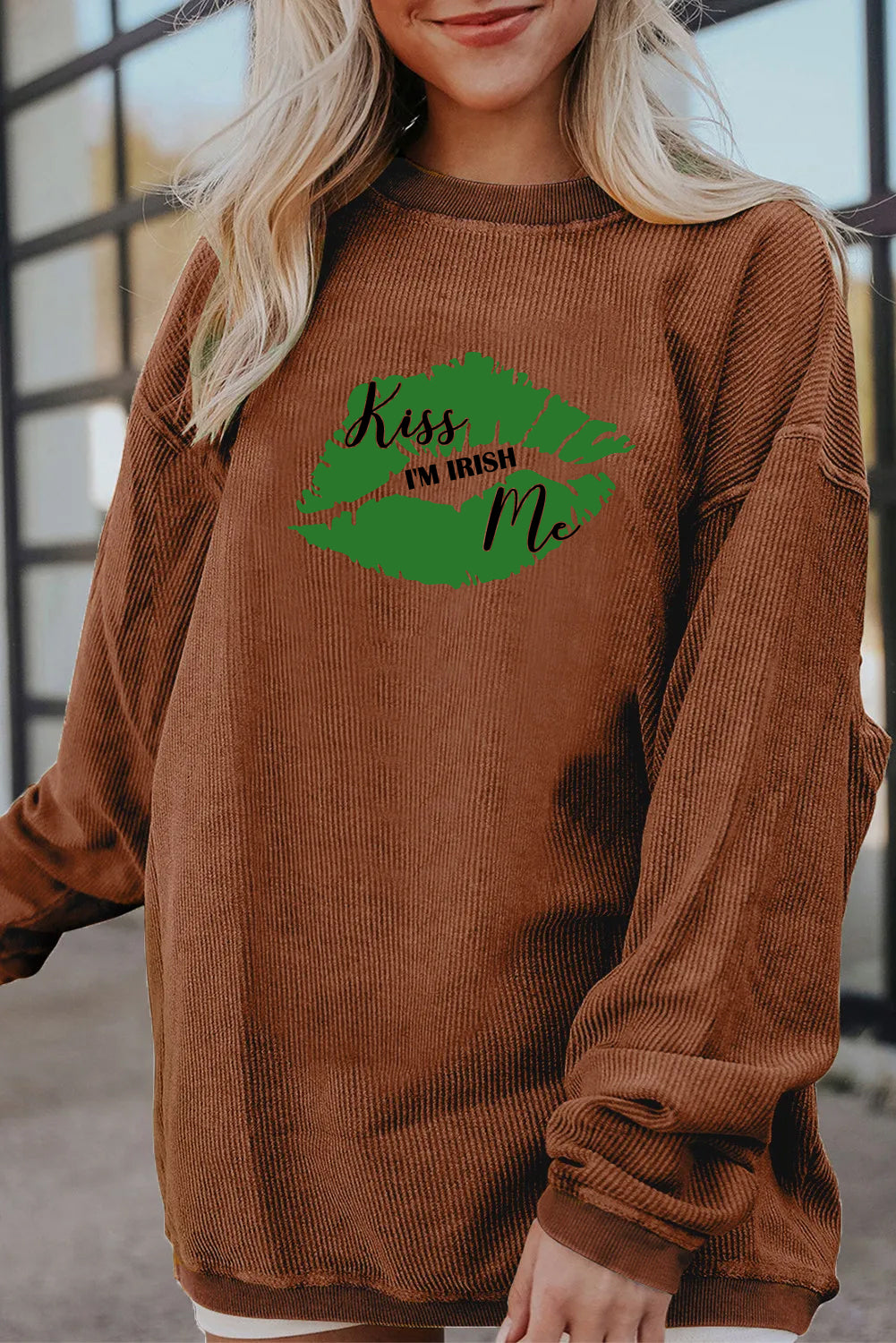 Saint Patrick’s Day Kiss Me I’m Irish Graphic Sweatshirt