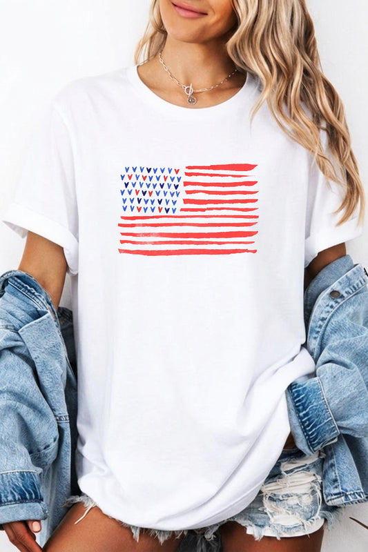 Independence Day American Flag Graphic Tee