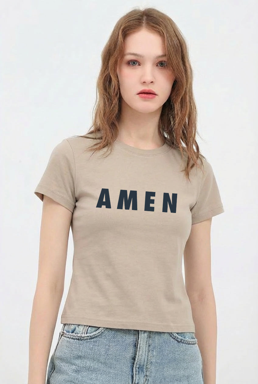 Easter Amen Faith Graphic Tee for Women