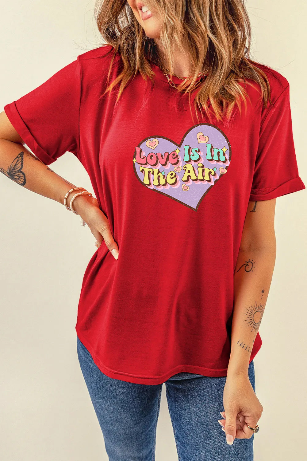 Valentine’s Day Love Is In The Air Heart Graphic T Shirt