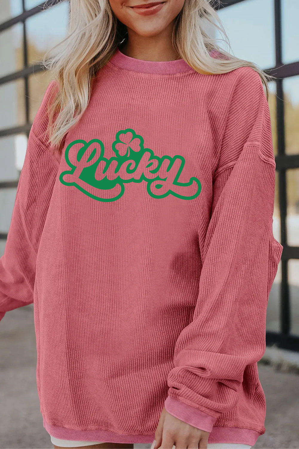 Saint Patrick’s Day Lucky Shamrock Graphic Sweatshirt