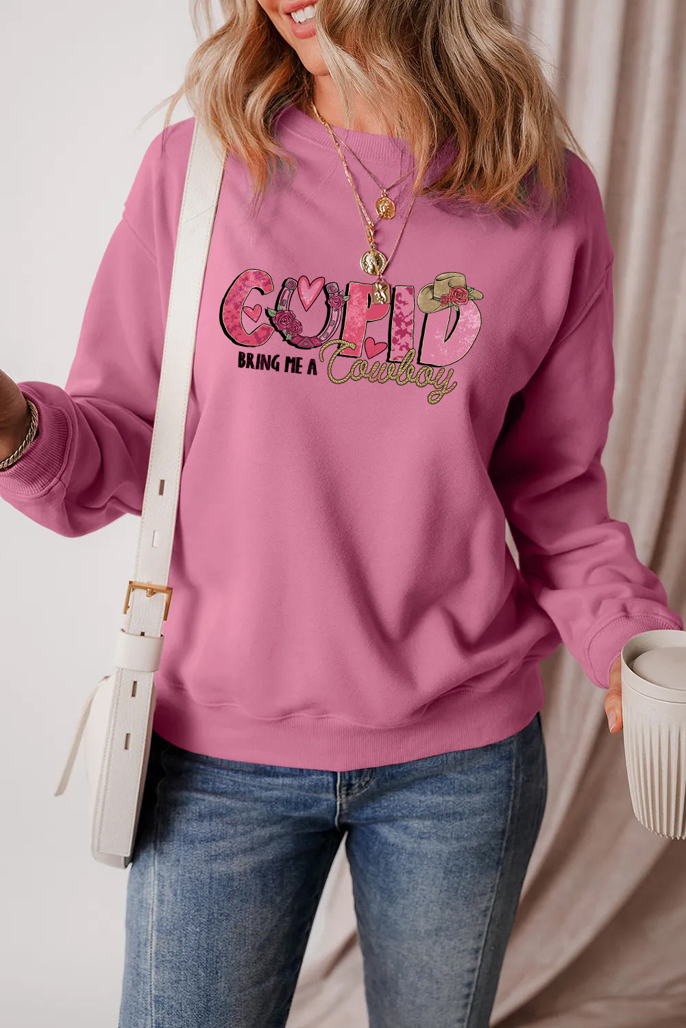 Valentine’s Day Cupid Bring Me A Cowboy Sweatshirt