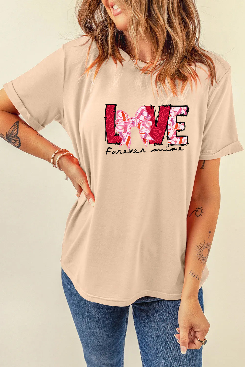 Valentine’s Day LOVE Bow Forever Mine Tee