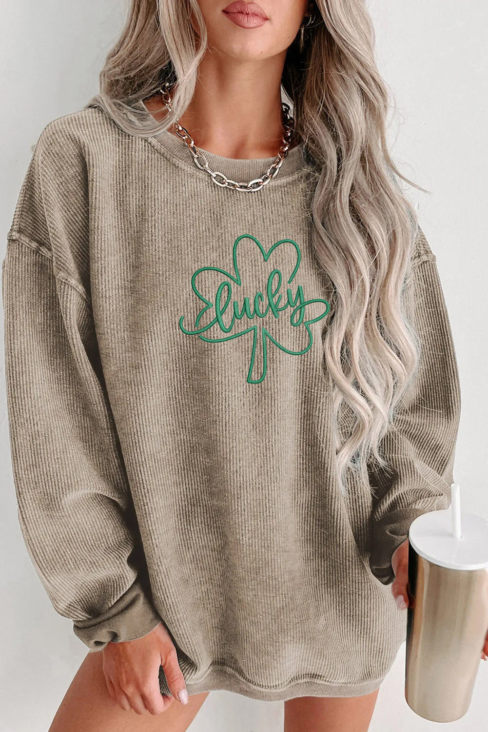 Saint Patrick’s Day Lucky Clover Graphic Sweatshirt