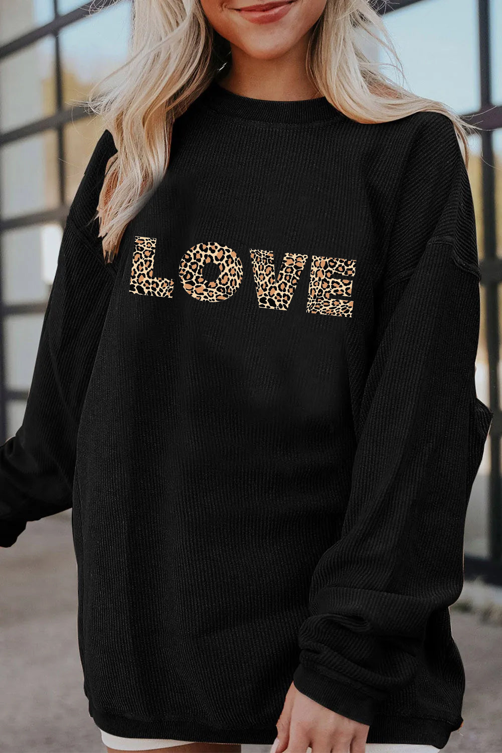 Valentine’s Day Leopard LOVE Graphic Sweatshirt