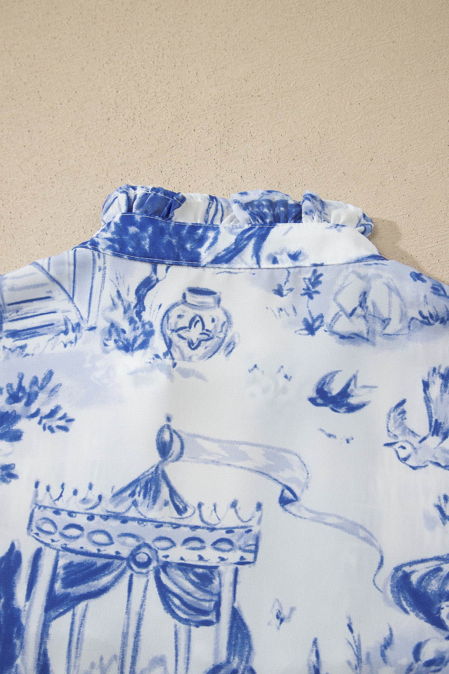 Striped Polyester Blouse Abstract Shift Short Sleeve