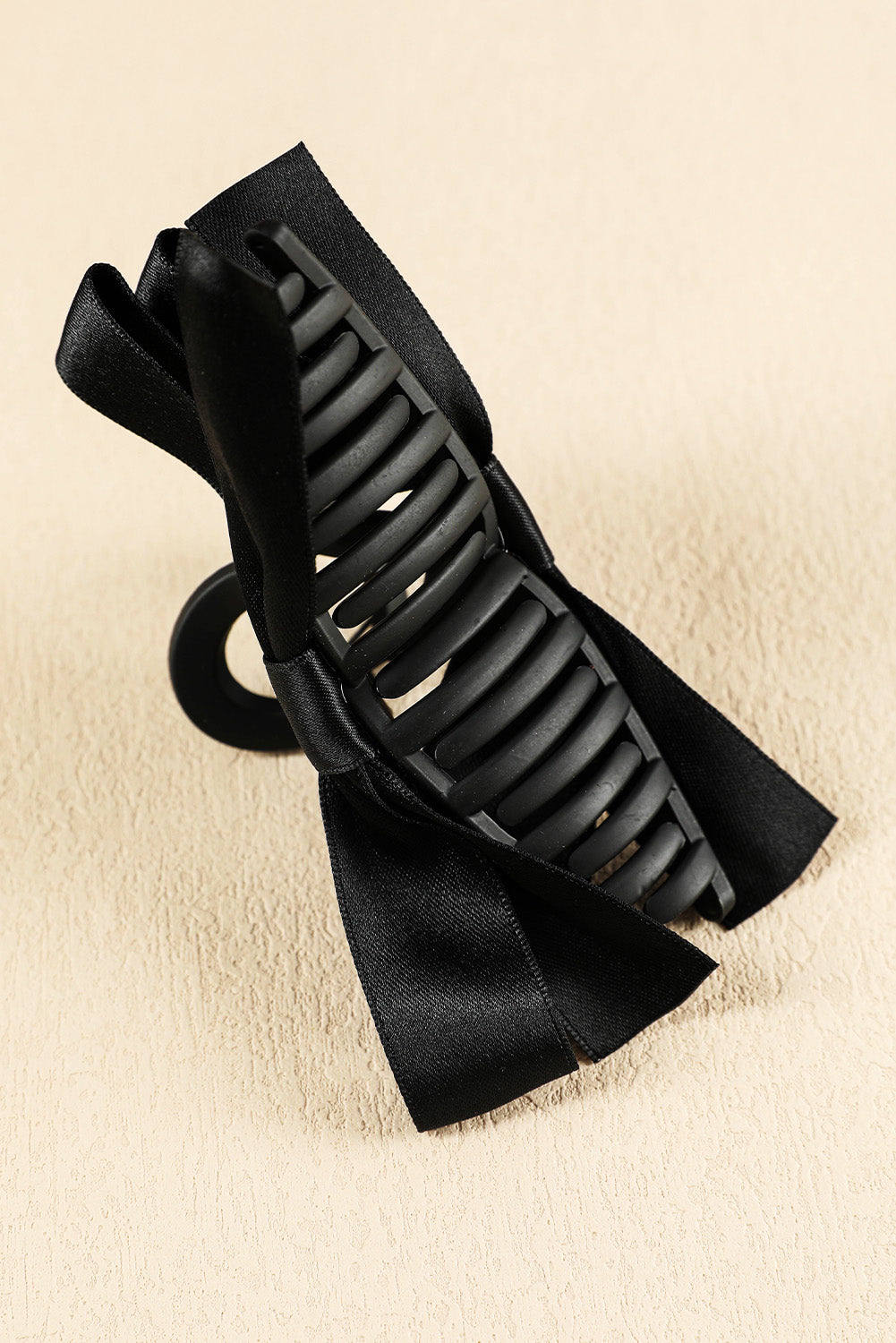 Solid Color Bow Decor Large Hair Claw Clip