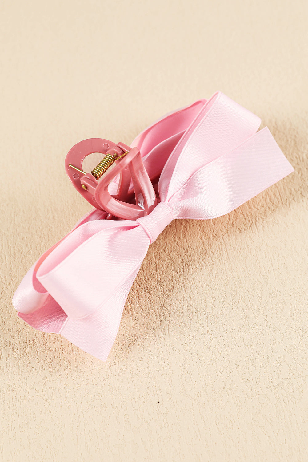 Solid Color Bow Decor Large Hair Claw Clip