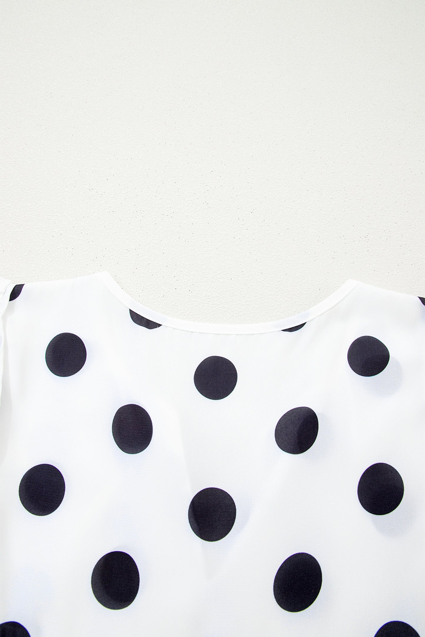 Polka Dot Chiffon Blouse Boho Babydoll Flutter Top
