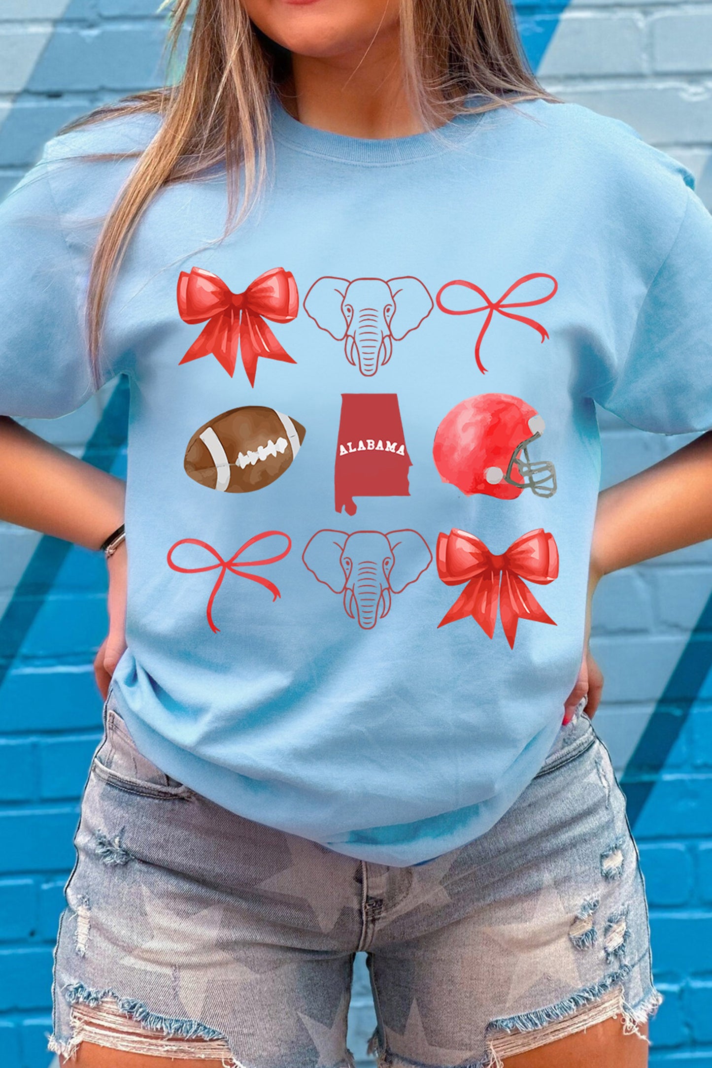 Rugby Graphic Blend Tee Alabama Game Day Top
